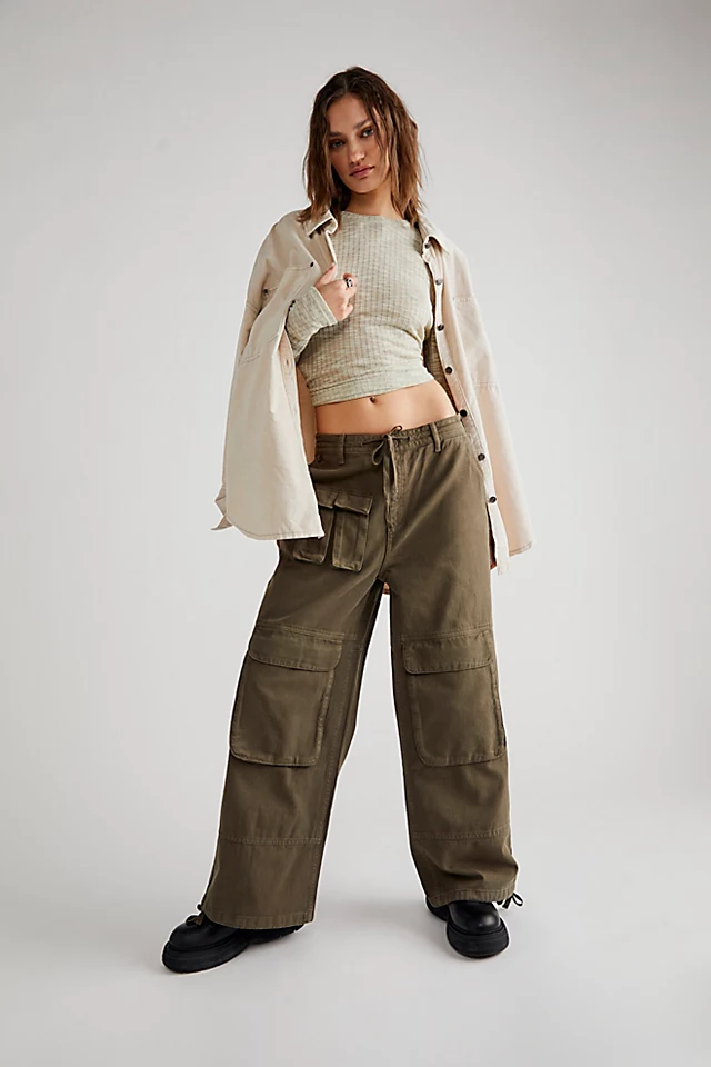 House of Sunny Simple Life Cargo Pants Earth Brown