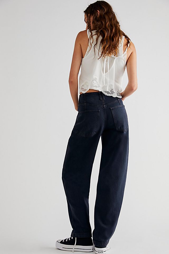 Maryel Mid-Rise Boyfriend Jeans Blue Black