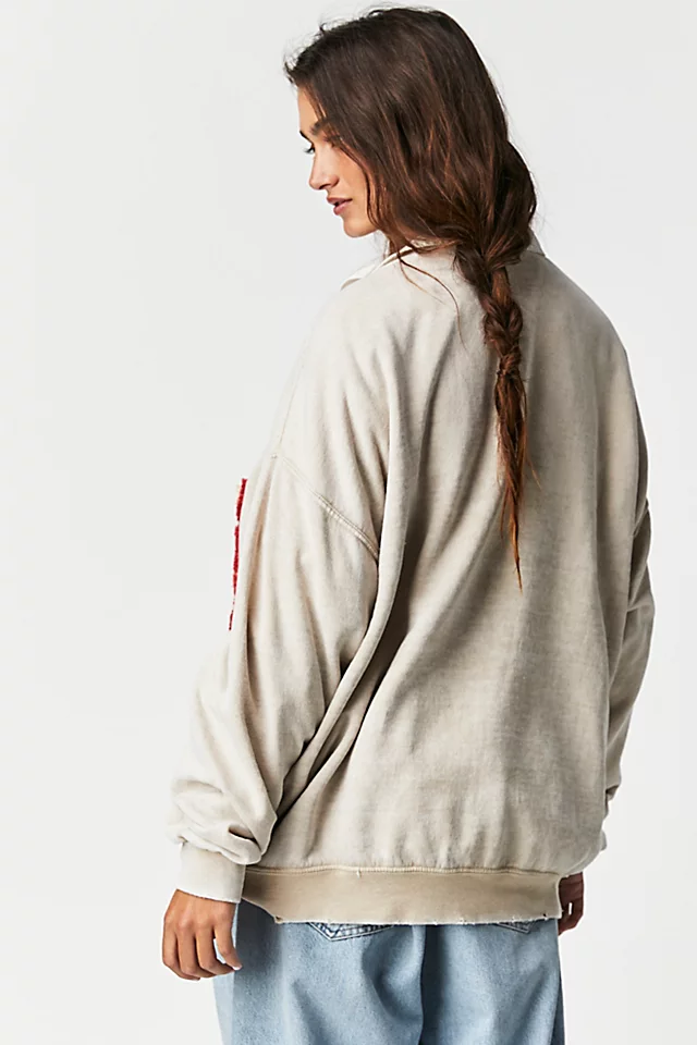Tricia Fix Americana Sweatshirt Sand Combo