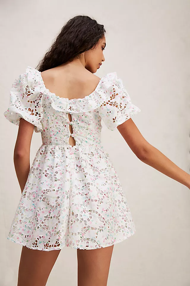 For Love & Lemons Magnolia Mini Dress White