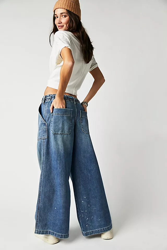 Port Royal Pull-On Jeans Blue Azure