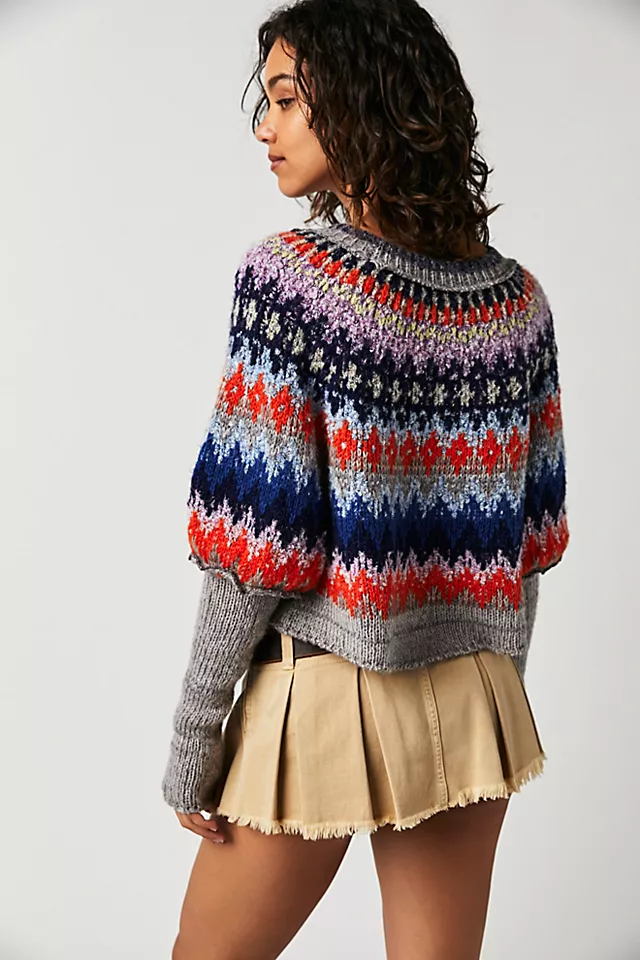 Home For The Holidays Sweater Heather Grey Combo