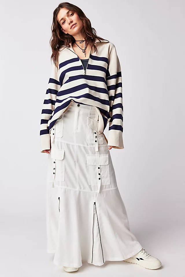 What You Waiting For Maxi Skirt Sea Salt