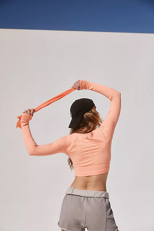 Good Karma Crop Long Sleeve Layer Melon