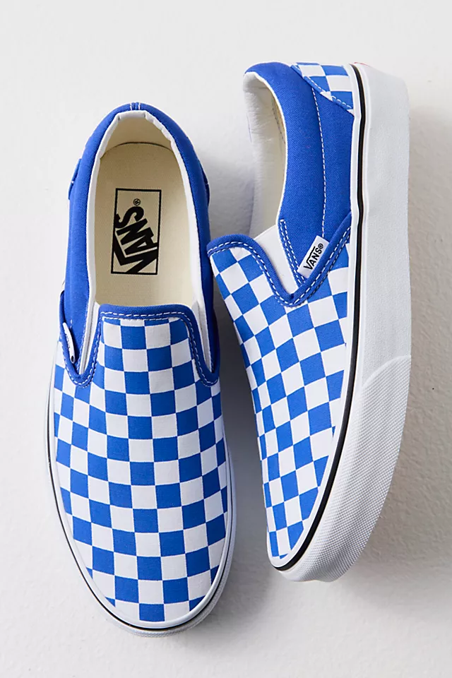 Classic Checkered Slip-On Dazzling Blue
