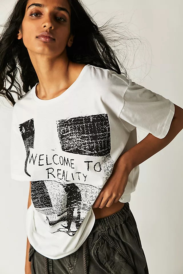 Reality Organic Crew Tee White