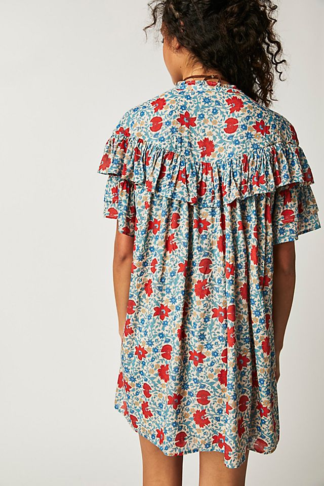 Spell Village Mini Ruffle Top Sky