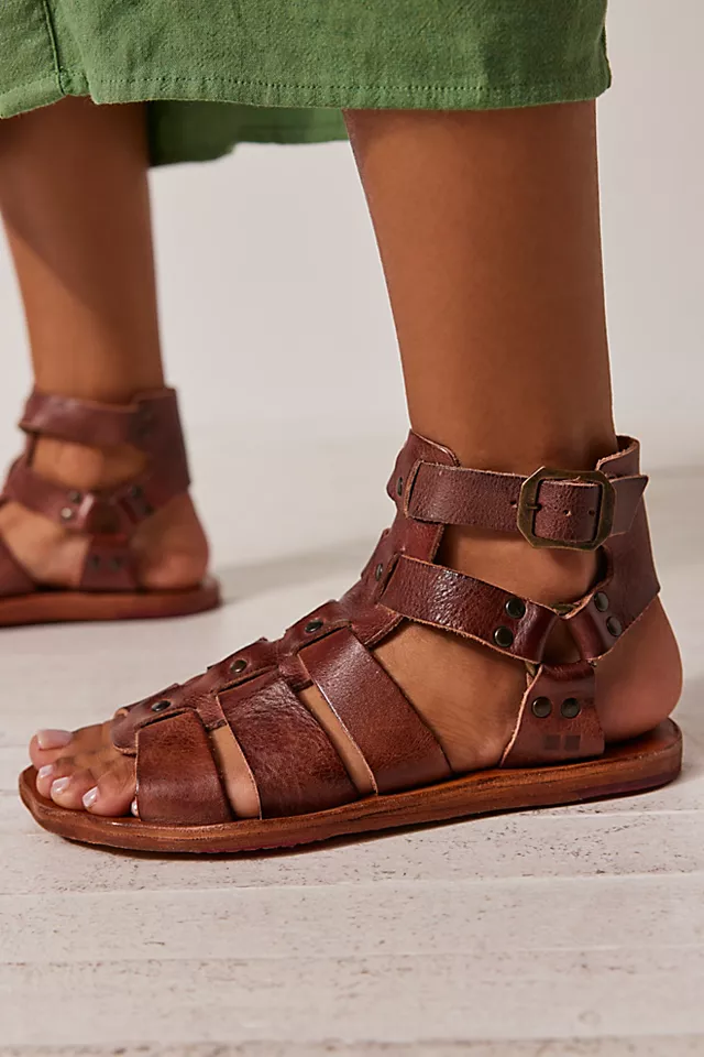 Artemis Gladiator Sandals Almond Rustic