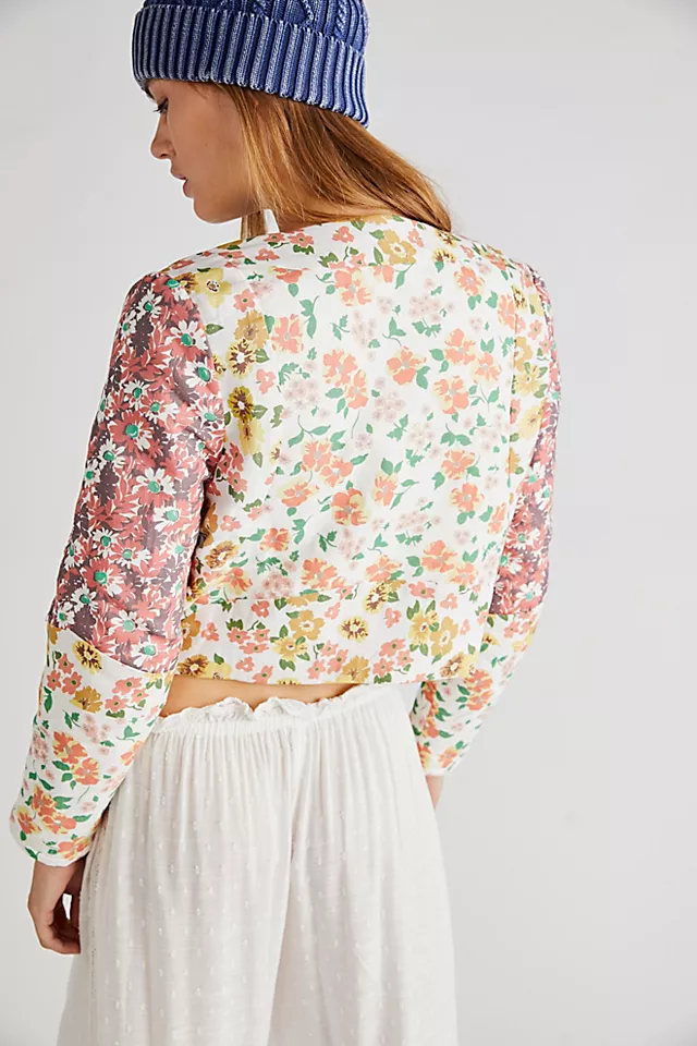 North Star Quilted Jacket Patchwork Feedsack