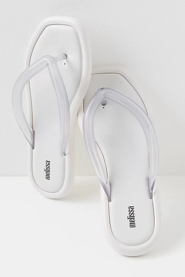 MELISSA Terrace Time Jelly Thong Sandals White