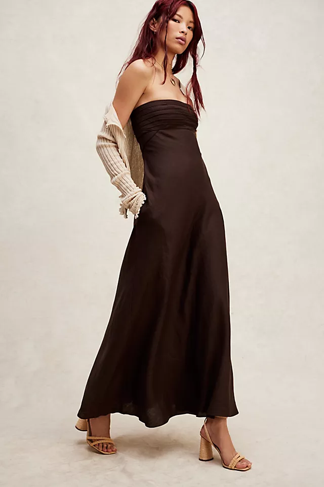 Shona Joy Ulla Corded Maxi Dress Soil