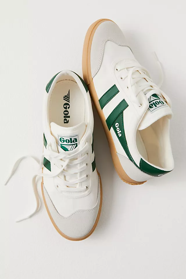 Gola Badminton Court Sneakers Off White / Green / Gum