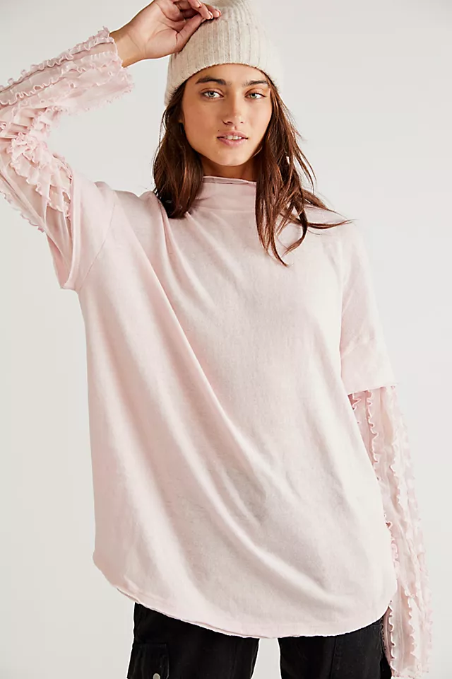 On Your Sleeve Top Pink Lotus