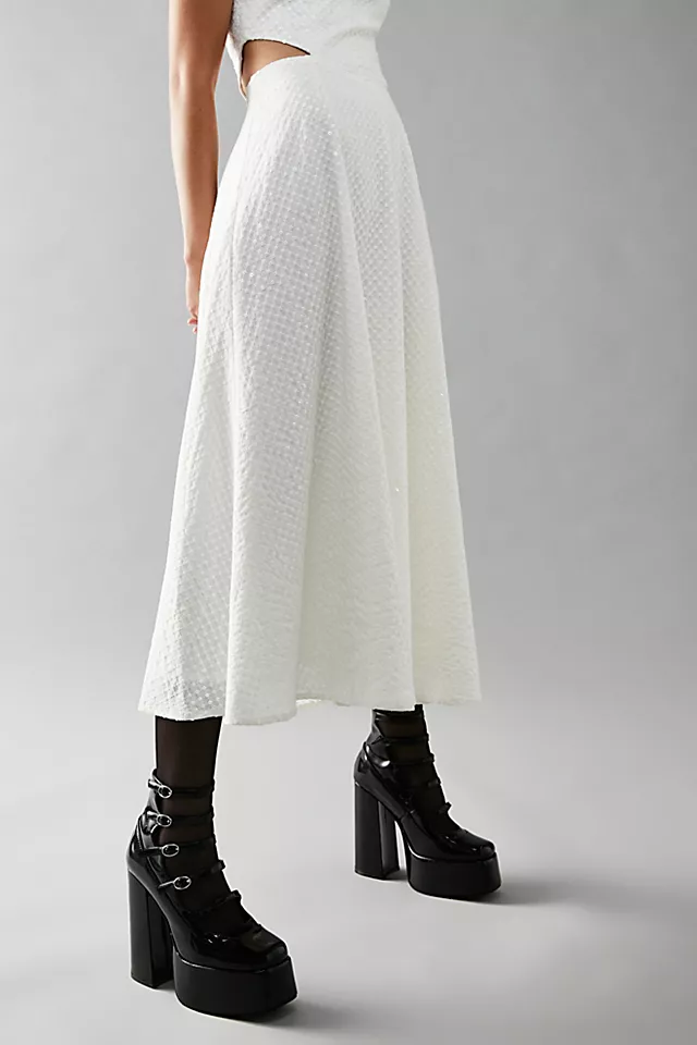 Xandra Platform Mary Jane Heels Black Patent