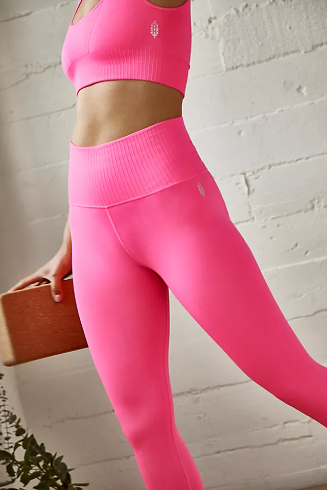 High-Rise 7/8 Length Good Karma Leggings Hot Pink