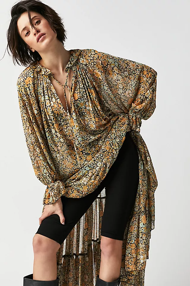 Feeling Groovy Maxi Dress Black Combo