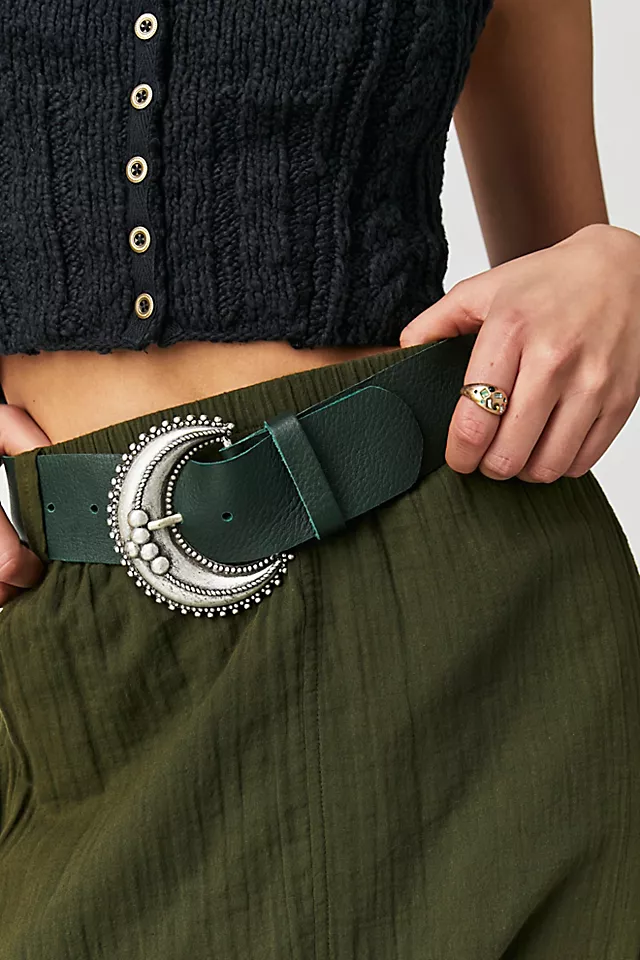 Moonbeam Leather Belt Meadow