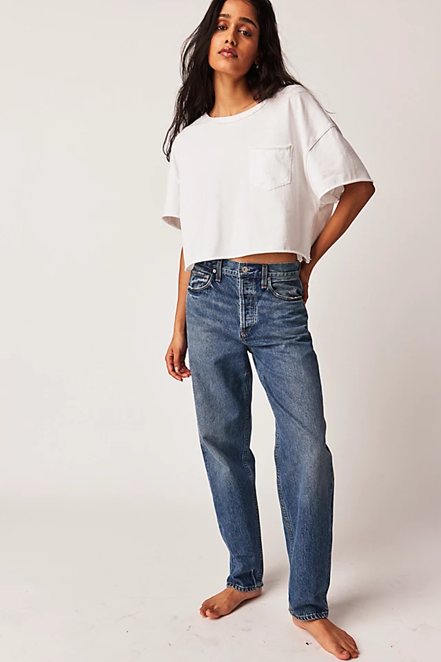 Citizens of Humanity Devi Low-Slung Baggy Tapered Jeans Corsage