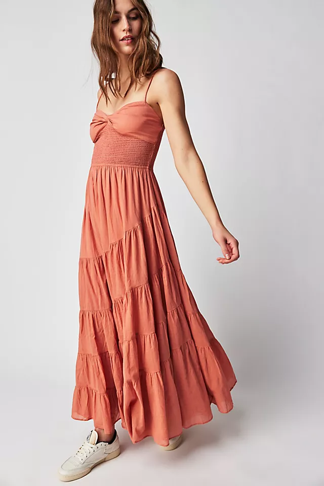 Sundrenched Solid Maxi Dress Canyon Clay
