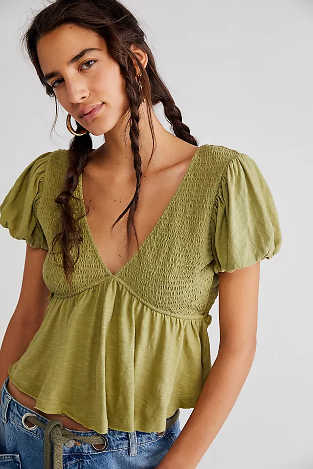 Charlotte Top Moss Stone