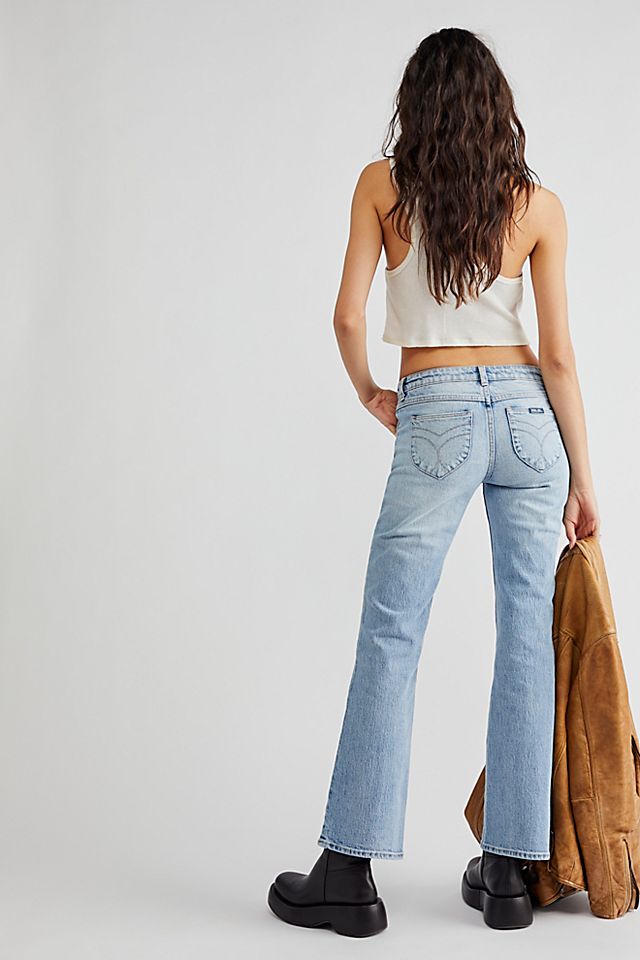 Rolla's Dallas Low-Rise Slim Flare Jeans Organic Light Blue