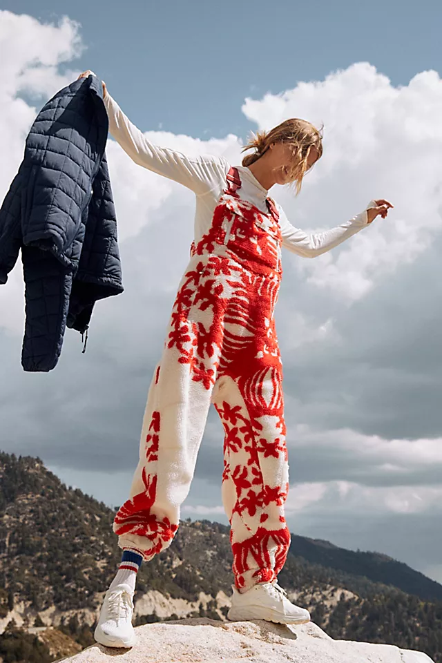 Hit The Slopes Printed Salopette Ivory Combo