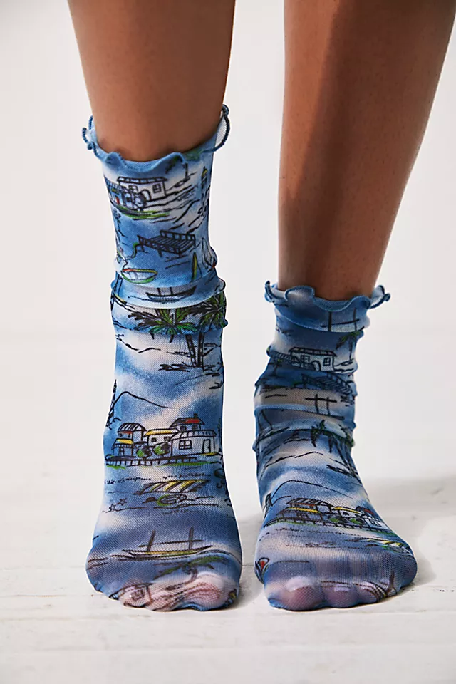 Sail Away Socks Blue