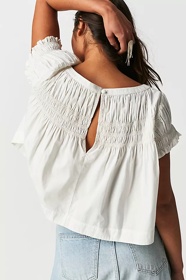 Swing Into Spring Top Ivory