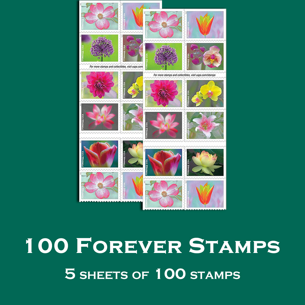 100 Pack:Forever Stamps 16 Styles on Sale Christmas Gift (Free Shipping)