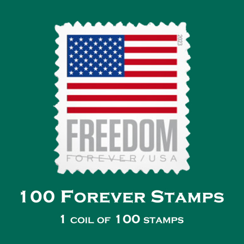 Star Ribbon 100 Forever First Class Postage Stamps