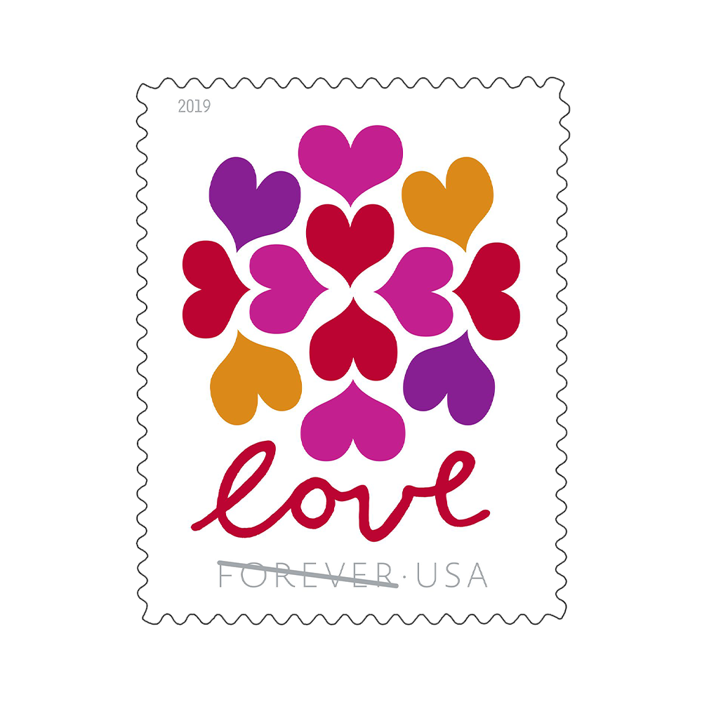 2019 US Heart Blossom Forever First-Class Postage Stamps Wedding -  uspsstoreonline