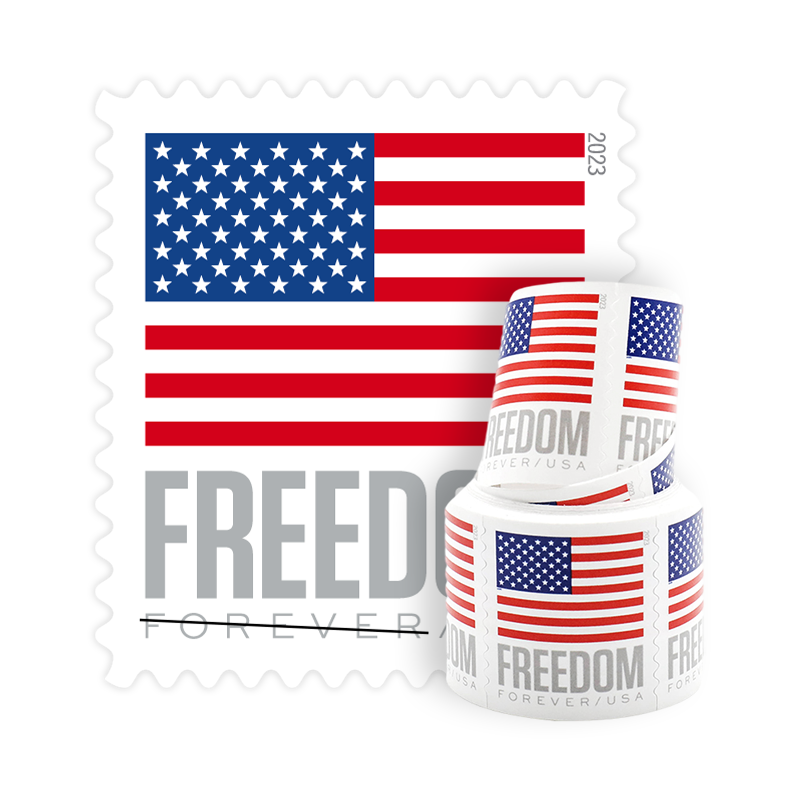 USPS, Office, Forever Stamps Roll Of 0 First Class Usps Stamp 2022 Three  Us Flags Postage