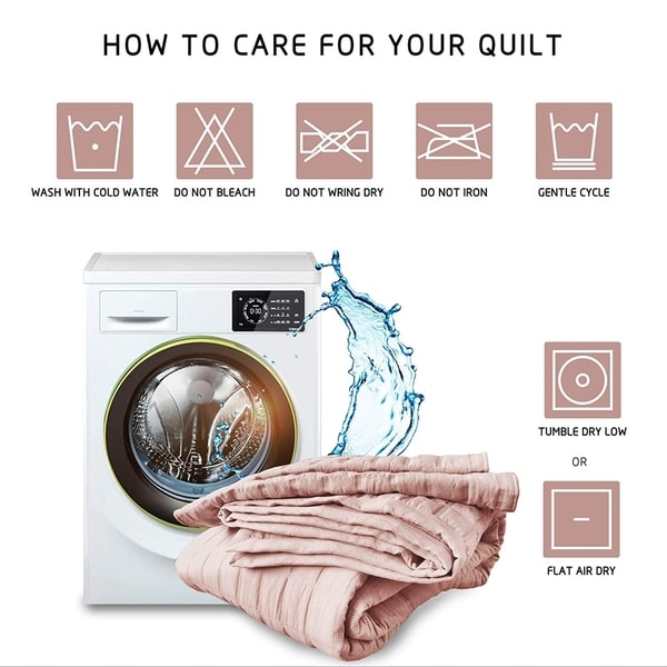 KASENTEX Quilt Set, Machine Washable, Ultra Soft, Lightweight, Stone-Washed Bedspread