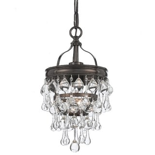 Calypso 1 Light Bronze Mini Chandelier - 7.25'' W x 13.75'' H