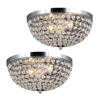 Lalia Home Crystal Glam 2 Light Ceiling Flush Mount 2 Pack