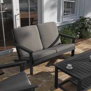 All-Weather Poly Resin Adirondack Loveseat & Cushions