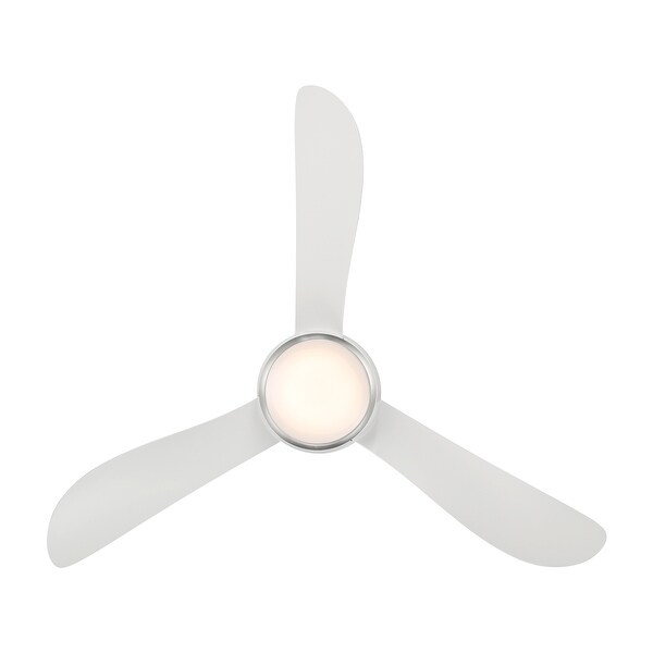 Corona 3-Blade Smart FlushMount Ceiling Fan 44in 3000K LED & Remote - N/A