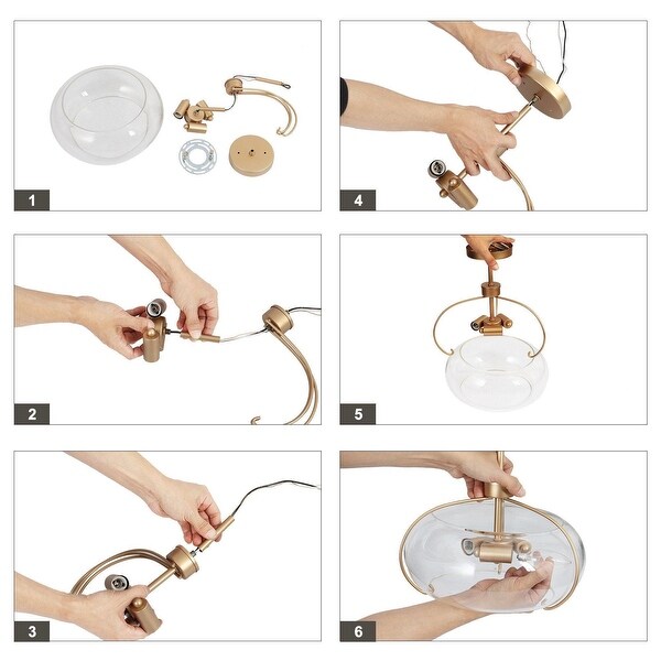 Modern Gold 3-Light Glass Semi-flush Mount Foyer Ceiling Kitchen Lights - 12" D x 11.5" H