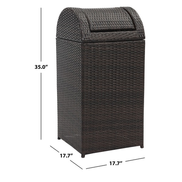 SAFAVIEH Bishop Wicker Brown Trash Bin