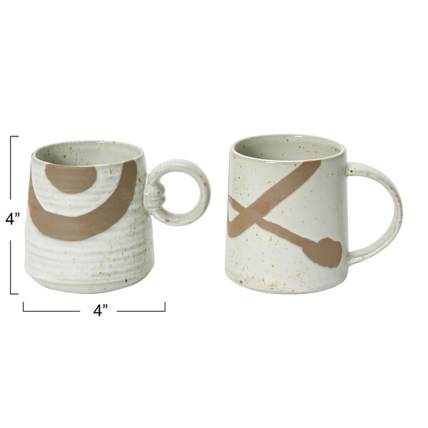 Bloomingville Stoneware Mug - 5.5"L x 3.8"W x 3.8"H