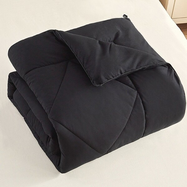 Ultra Soft Premium Down Alternative Reversible Comforter King Black
