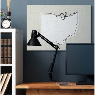 Stupell Industries Ohio Home State Map Neutral Print Design,16x20, Proudly Made in USA - Multi-Color