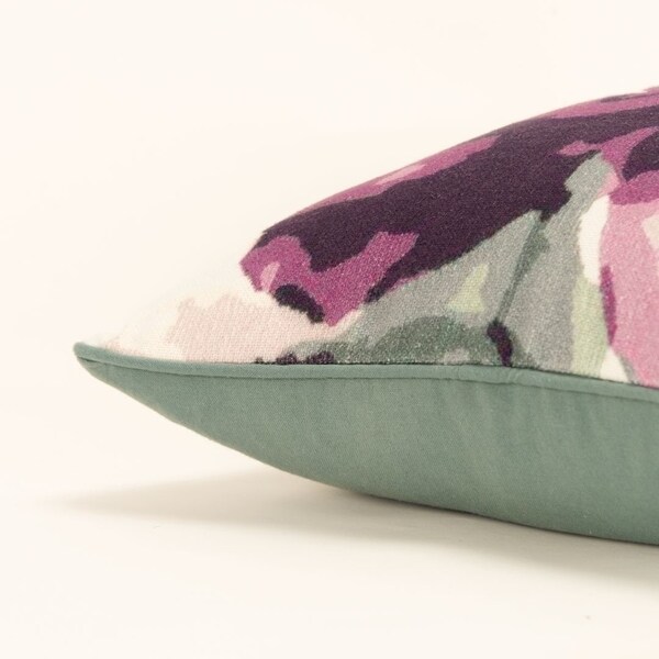 Connie Post Purple/ Grey Floral Filled Pillow