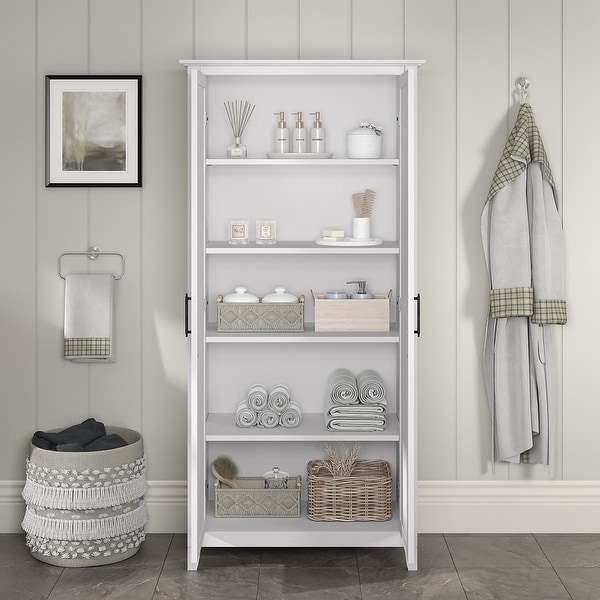 Key West Bathroom Storage Cabinet with Doors by Bush Furniture
