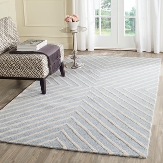SAFAVIEH Handmade Cambridge Moroccan Light Blue Wool Rug