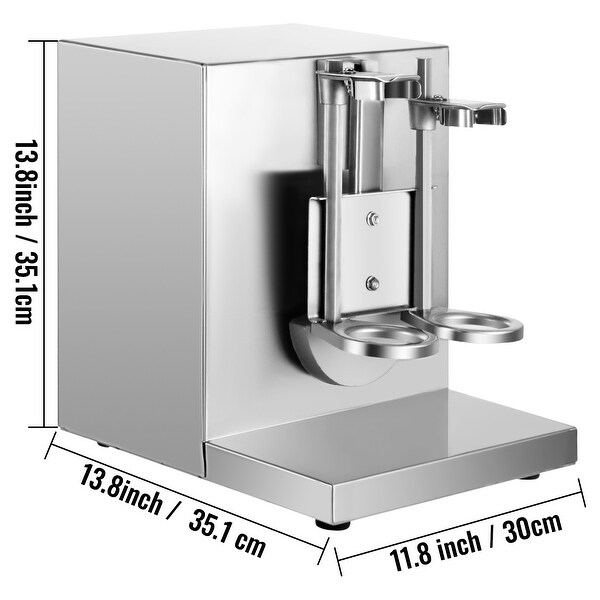 VEVOR Milk Tea Shaker Double Frame Milk Tea Shaking Machine 400r per Minute Stainless Steel Auto Making