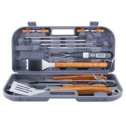 Mr. BBQ 12-piece Stainless Steel Grill Tool Set with Thermo Fork