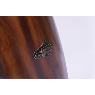 Rustic Lockable Barrel Shaped Wine Bar Cabinet Wooden End Table