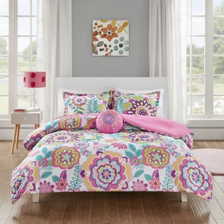 Mi Zone Corinne Pink Floral 4-piece Comforter Set