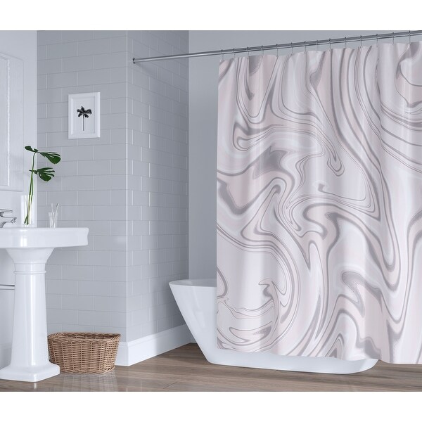 HERMOSA SWIRL PINK Shower Curtain By Kavka Designs